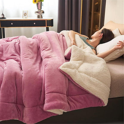 ZUZT Sherpa and Flannel Reversible Throw Blanket  Polyester Soft Warm Fleece Blanket for Sofa and Bed